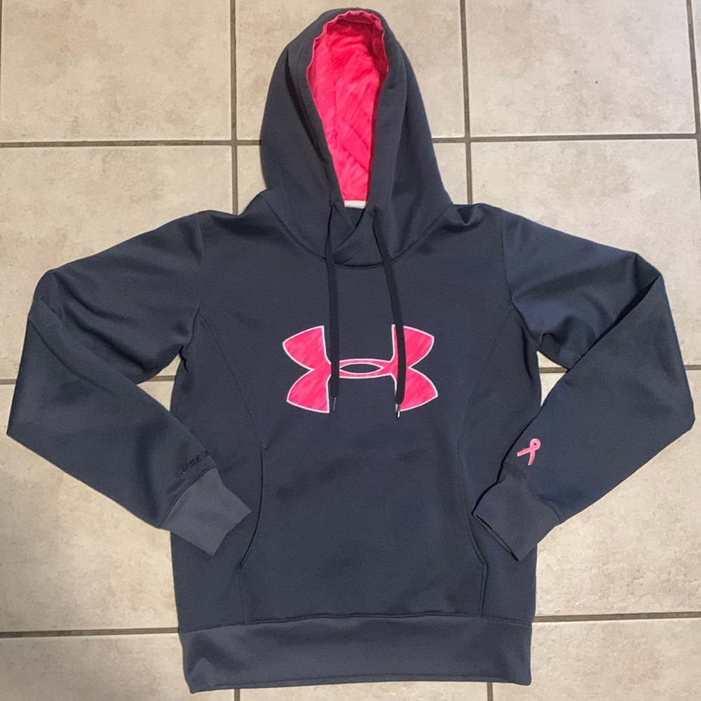 Women’s Under Armour UA STORM Small, Hot Pink & Dark Gray Hoodie
